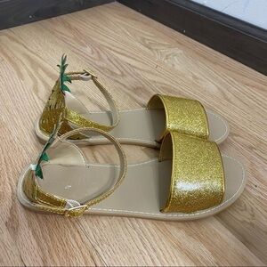 Crewcuts Pineapple Sandals Open Toe Girls Sz 5
